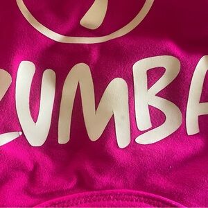 Zumba Fitness Pink Crop Top with White Logo